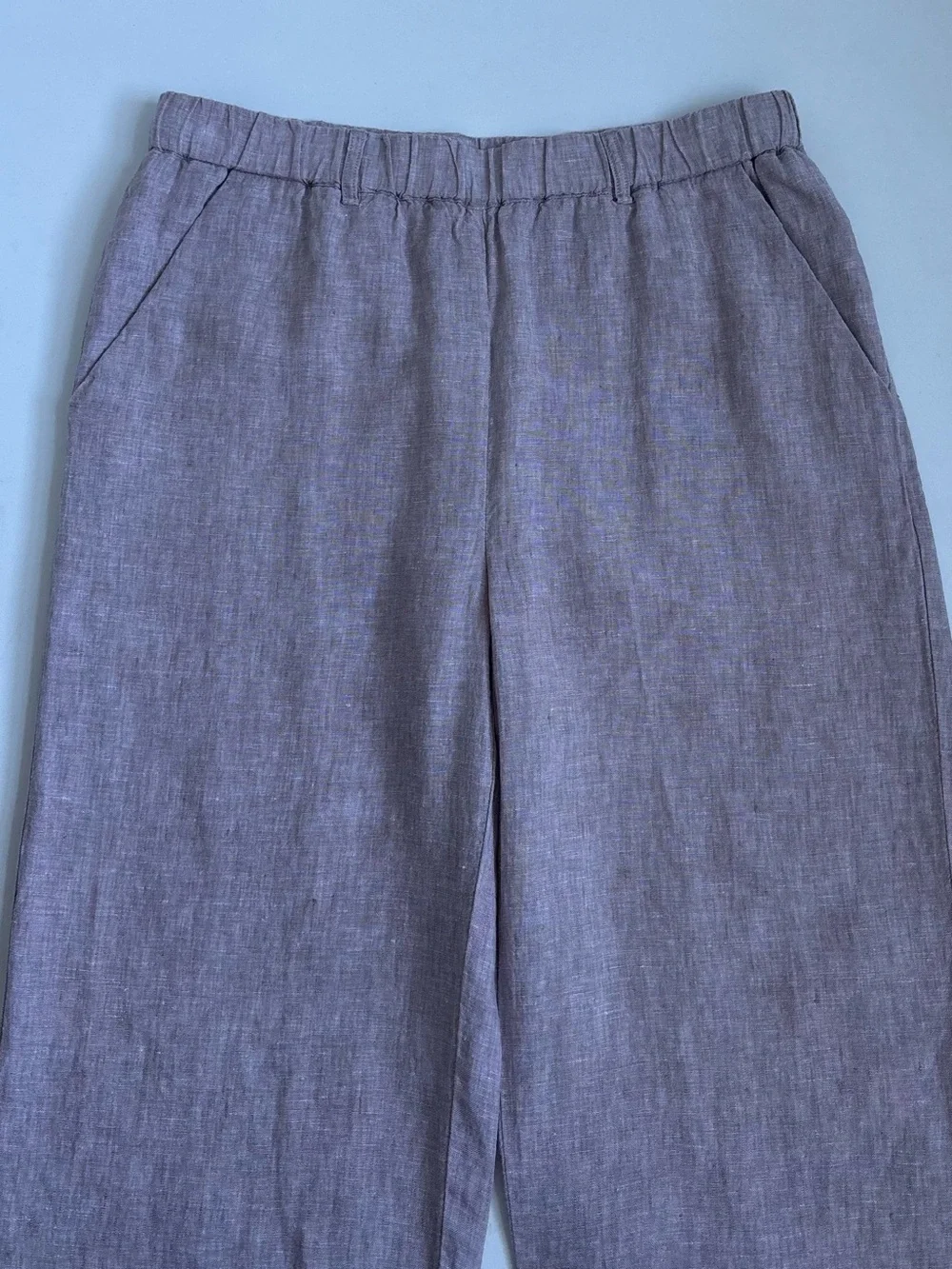 Quince 100% European Linen Pants Vintage Pink Chambray Medium